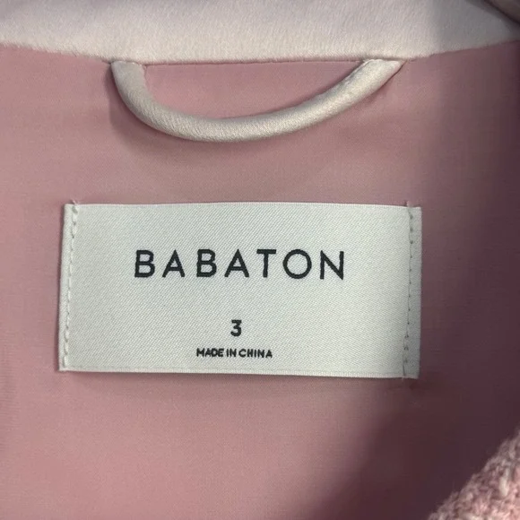 Aritzia‎ Babaton Tweed Jacket L XL Pink Oversized Shacket Pockets Buttons Collar - Picture 7 of 7